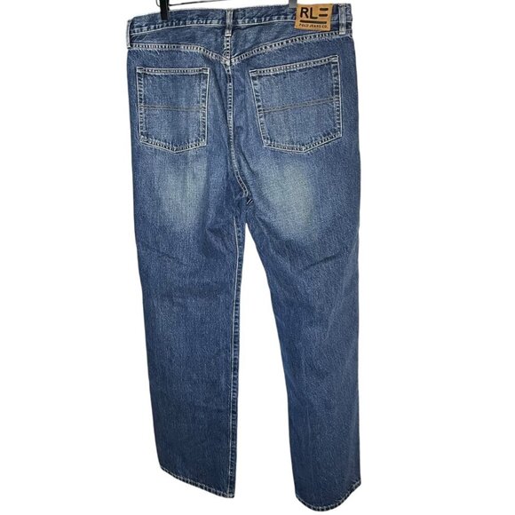 Polo Ralph Lauren Men's 38x34 Classic Straight Leg Jeans Distressed Denim Casual - Picture 4 of 5
